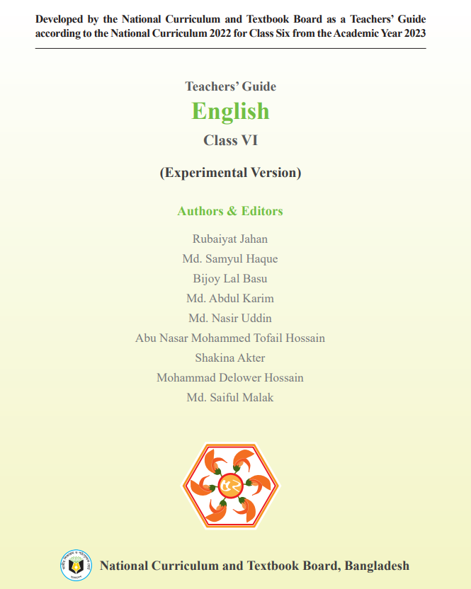 ৬ষ্ঠ শ্রেণির English শিক্ষক সহায়িকা ২০২৩ pdf