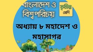 Read more about the article তৃতীয় শ্রেণির বাংলাদেশ ও বিশ্বপরিচয় অধ্যায় ৮ মহাদেশ ও মহাসাগর